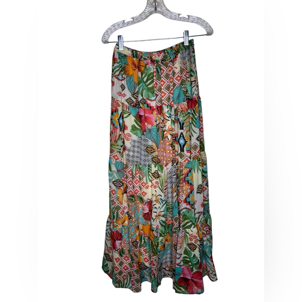 Long floral maxi skirt
